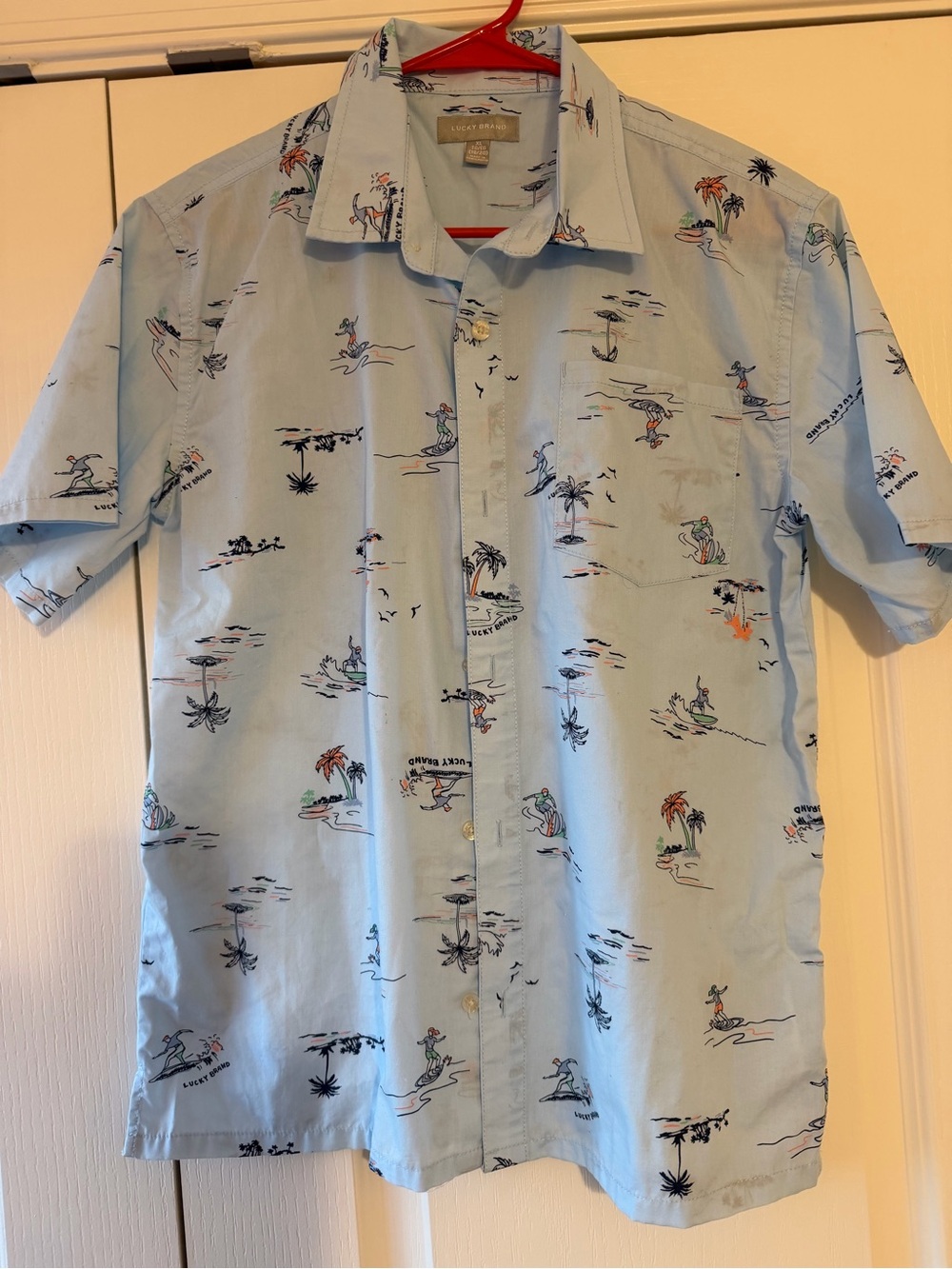 Boys Button Down Hawaiian Shirt